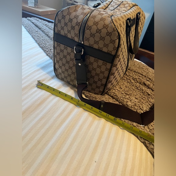 Unisex Gucci Luggage GG Guccissiama Monogram Canvas Carry On Duffle Travel Bag - Picture 15 of 16